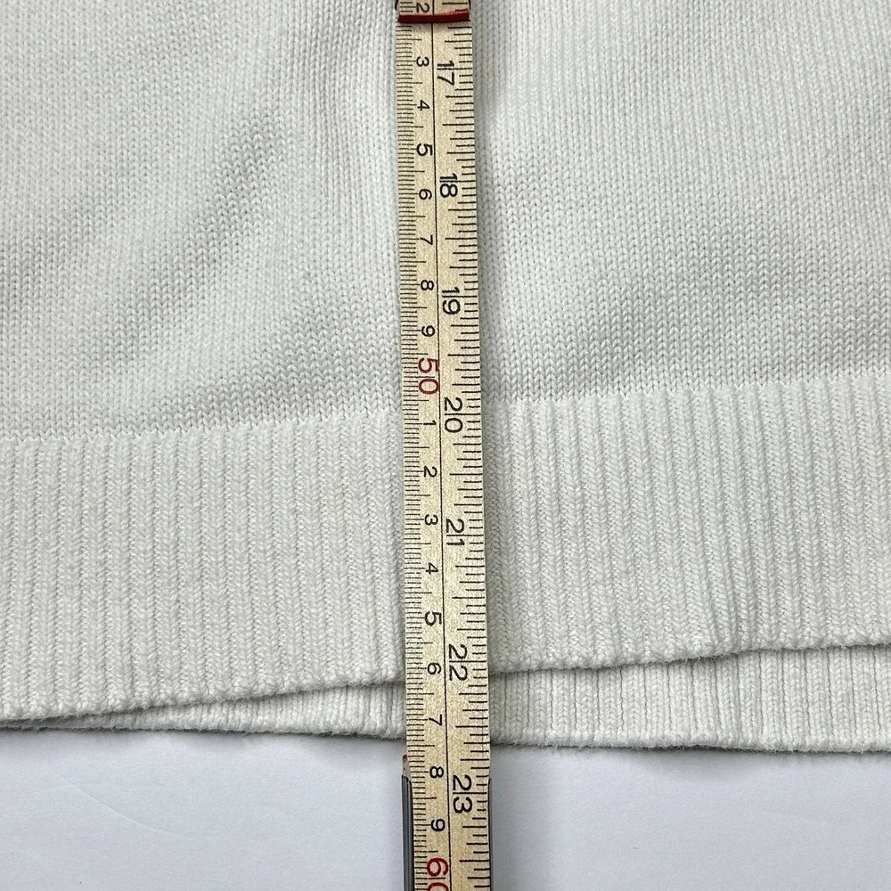 Quince 100% Organic Cotton Boyfriend Crew Neck Sweater Women's XL Ivory White